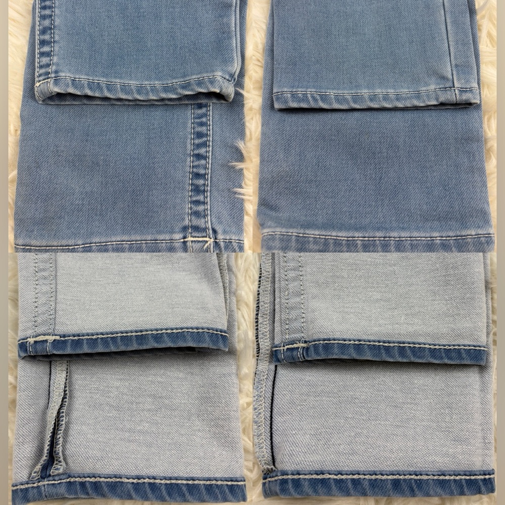 True Religion ‘Capri’ Cropped Jeans ~ in Light Blue Wash w/ Studs ~ Size 28 - Picture 12 of 16